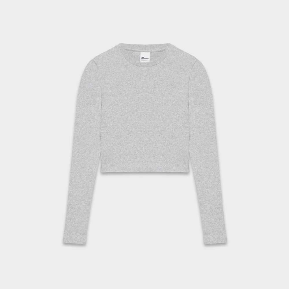 TNA HomeStretch™ Rib Crew Waist Longsleeve – Heather Grey (XS)